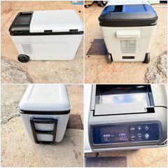 【❗️✨訳あり✨❗️】バッテリー動作確認済　JESIMAIK ポータブル冷蔵庫 車載対応 キャスター付 ※一部割れありの画像