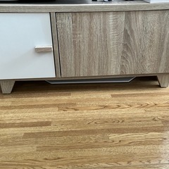 LOWYA テレビ台 北欧風 ナチュラル/ホワイト 幅80cmの画像