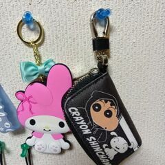 キーホルダー3点＆キーケース＆ミニLED懐中電灯＋追加きつぬのしっぽキーホルダーの画像