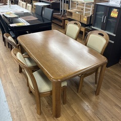 ジモティー限定価格！S764 ⭐ 浜本工芸 HAMAMOTO ダイニング5点セット 昭和感 幅150cm USED 綺麗の画像