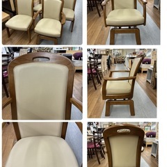 ジモティー限定価格！S764 ⭐ 浜本工芸 HAMAMOTO ダイニング5点セット 昭和感 幅150cm USED 綺麗の画像