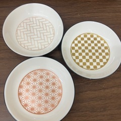金銀銅　伝統和柄　小皿　三枚揃えの画像
