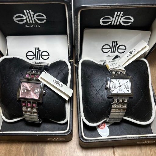 定価¥156,000 elite ペア腕時計2点セット　
