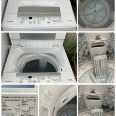 R387 ☀️ 2023年製の高年式♪ 生活家電3点セット！ 国内メーカー 冷蔵庫・洗濯機・電子レンジ ⭐動作確認済⭐クリーニング済の画像