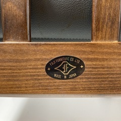 FUJI FURNITURE ビンテージ　本革 アームレスダイニングチェアの画像