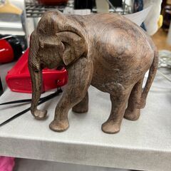 リサイクルショップどりーむ鹿大前店　No.3576　オブジェ　象　木製の画像