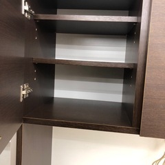 【ドリーム川西店御来店限定】☆ジモティー見たよ♪割引☆ 土井インテリア 3枚扉食器棚 ▲引出し難あり  クリーニング済み 【2125560000038699】の画像