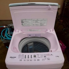 【美品】ハイセンス 5.5kg 洗濯機 風乾燥 2019年製 引き取り限定の画像