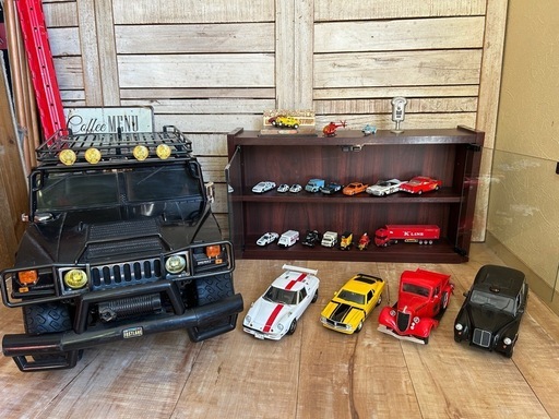 ミニカーいろいろとショーケース　25点全部まとめて　コレクション　レトロ　車　トラック　おもちゃ　玩具　