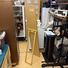 木製 北欧風 スタンドミラー 配達設置対応 姿見の画像
