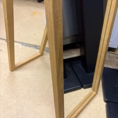 木製 北欧風 スタンドミラー 配達設置対応 姿見の画像