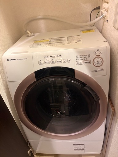 SHARPドラム式電気洗濯乾燥機 ES-S7G-NL ピンクゴールド