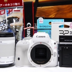 人気のホワイト！ Canon EOS kiss X7 スマホ転送 STMレンズの画像