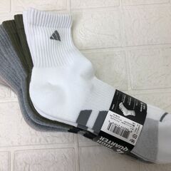 Adidas アディダス メンズ クォーター ソックス 4足組の画像