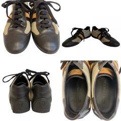 ルイヴィトン LOUIS VUITTON 22 スニーカー LVロゴ ラバーソール 620377 ブラウンの画像