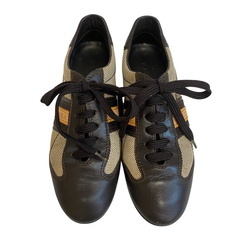 ルイヴィトン LOUIS VUITTON 22 スニーカー LVロゴ ラバーソール 620377 ブラウンの画像