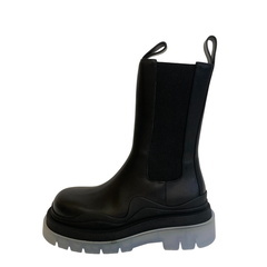 ボッテガヴェネタ BOTTEGAVENETA 24.5 ブーツ チェルシーブーツ サイドゴア ブラックの画像