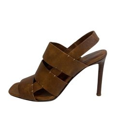 セリーヌ CELINE サンダル ハイヒール ブラウンの画像