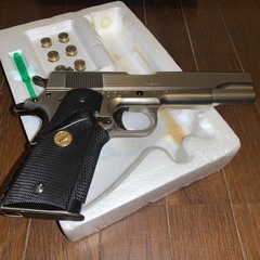 鈴木製作所　樹脂製モデルガン　コルト　ガバメント　M1911A1   ニッケルフィニッシュの画像