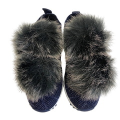 ジミーチュウ JIMMY CHOO 23.5 スニーカー スターパターン NORWAY FOXボンボン ネイビーの画像