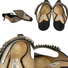 ジミーチュウ JIMMY CHOO 23 パンプス ビジュー Bing 100 ヒール ブラックの画像