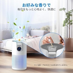 小型 30畳 コンパクト空気清浄機 3重ウイルス除去 アレルギー対策 軽量 の画像