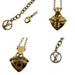 ルイヴィトン LOUIS VUITTON ネックレス パンダンティフ ラブ ロック ハート バレンタイン M68926 ゴールドの画像