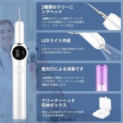 超音波 ペット用 歯クリーナー 猫用 犬用歯ブラシ USB充電式 の画像
