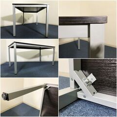 ミーティングテーブル OC-MTC1575-DB 脚部底アジャスター付き ダークブラウン シンプルデザイン作業机・会議テーブル・ワークデスクの画像