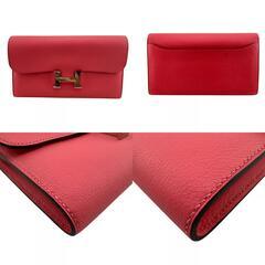 エルメス HERMES 長財布 エバーカラー コンスタンスロング ローズアザレの画像