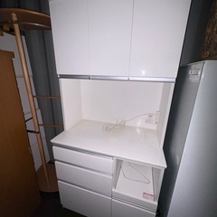 食器棚　ホワイト　美品　無料の画像