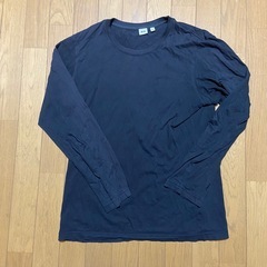 UNIQLO 3枚セット ブラック 長袖カットソー ロングTシャツ Mサイズの画像