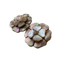 シャネル CHANEL イヤリング カメリア 97P ベージュの画像