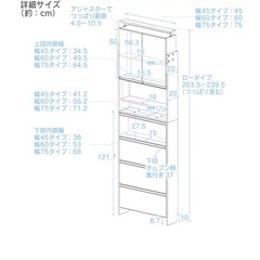 スリム収納棚の画像