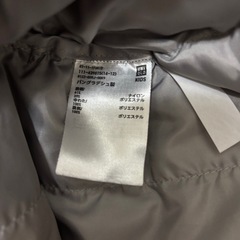 ユニクロ キッズ ダウン コート 140cm グレー フードつき UNIQLOの画像