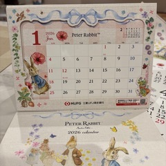 2026 ピーターラビット卓上カレンダーと壁掛けカレンダーの画像