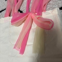 スリコ　エコバッグ　リボン付き　チュール素材の画像