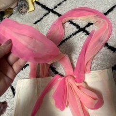 スリコ　エコバッグ　リボン付き　チュール素材の画像