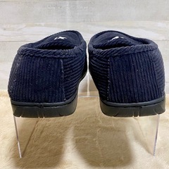 X-LARGE コーデュロイ スリッパ モカシン ルームシューズ 黒の画像
