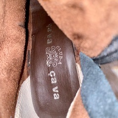 CAVA CAVA ニーハイブーツ 23.5cm 本革調 黒 ロングブーツの画像