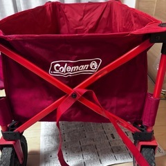 未使用に近い✨コールマン アウトドアワゴン レッド キャリーカートの画像