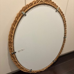 【廃盤】 IKEA ラタン 鏡の画像