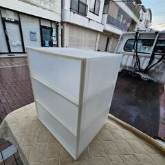 収納　プラボックス　3段　無印良品 ?　サイズ約55×44cm高さ67.5cm　ek-690ged-12の画像