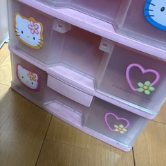 キティちゃん　収納ボックス　引き出し　A4サイズ程度の画像