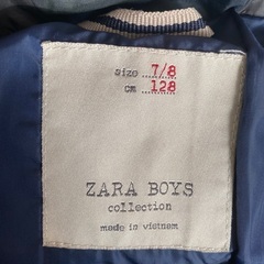 ZARA BOYS 迷彩柄ダウン風コート 7/8 128サイズの画像