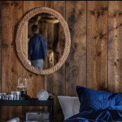 【廃盤】 IKEA ラタン 鏡の画像