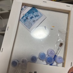 絵の具で塗るペイントアート  蝶々の画像