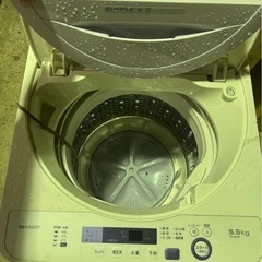 決まりましたSHARP 洗濯機 ES-GE5A-V 2017年製 の画像
