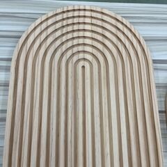 【リサイクルショップ ピカソ 小松原】🌟✨✨未使用品✨木製 鍋敷き／ウッドプレート／インテリアトレー 2枚セット✨🌟★6609★の画像