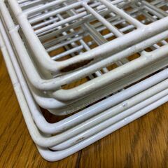 【中古/長期保管品/お引取り限定】■ワイヤーネット10枚セット■ホワイト■W330mm×L620mm■の画像